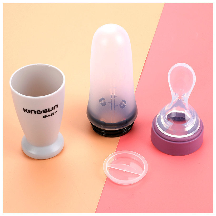 Baby Silicone Squeeze Feeding Spoon