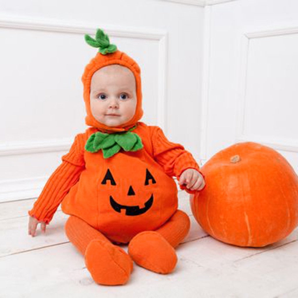 Baby Pumpkin Halloween Jumpsuit