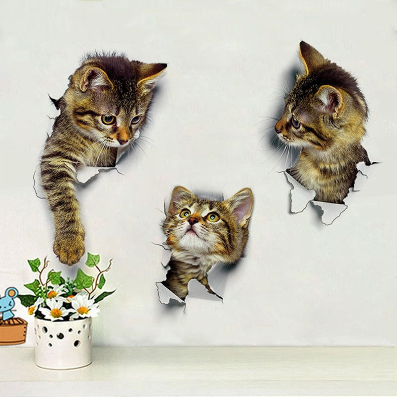 3D Wall Sticker For Home Decoration Animals Vinyl Decals Art Wallpaper Poster