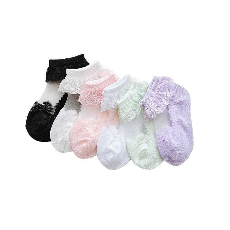 Cute Lace Flower Mesh Summer Newborn Baby Socks