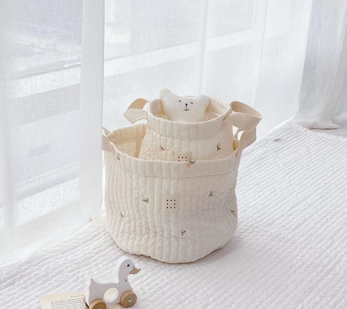 Baby Clothes Diaper Storage Basket