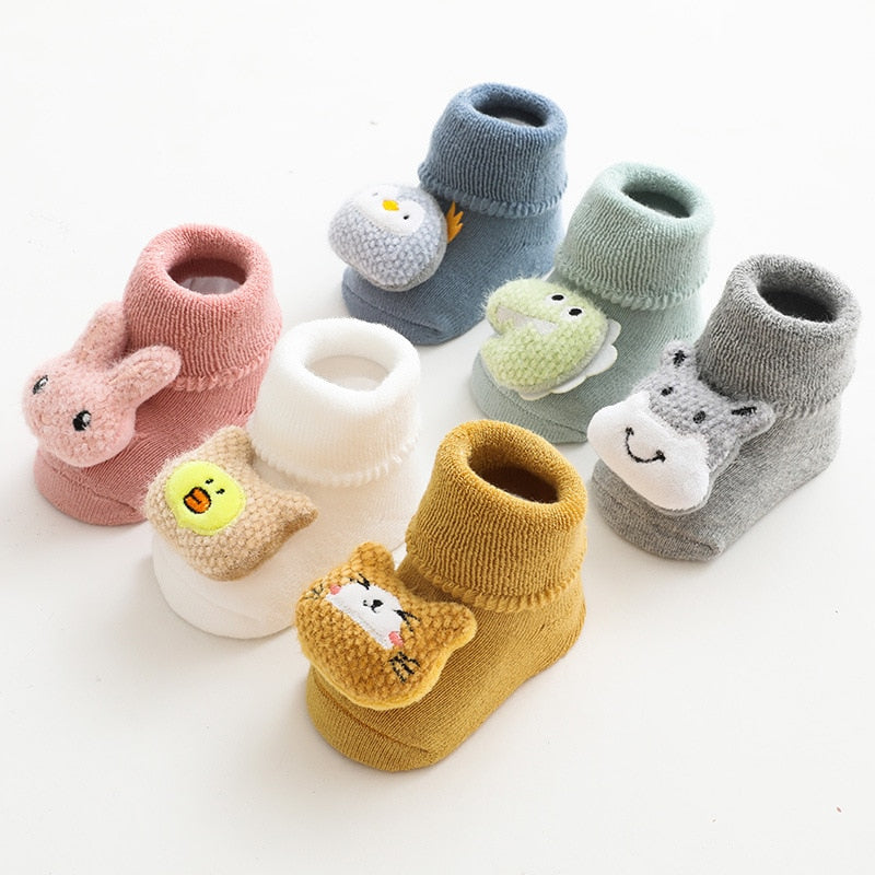 NEW-Non-slip Thick Terry Baby Toddler Socks